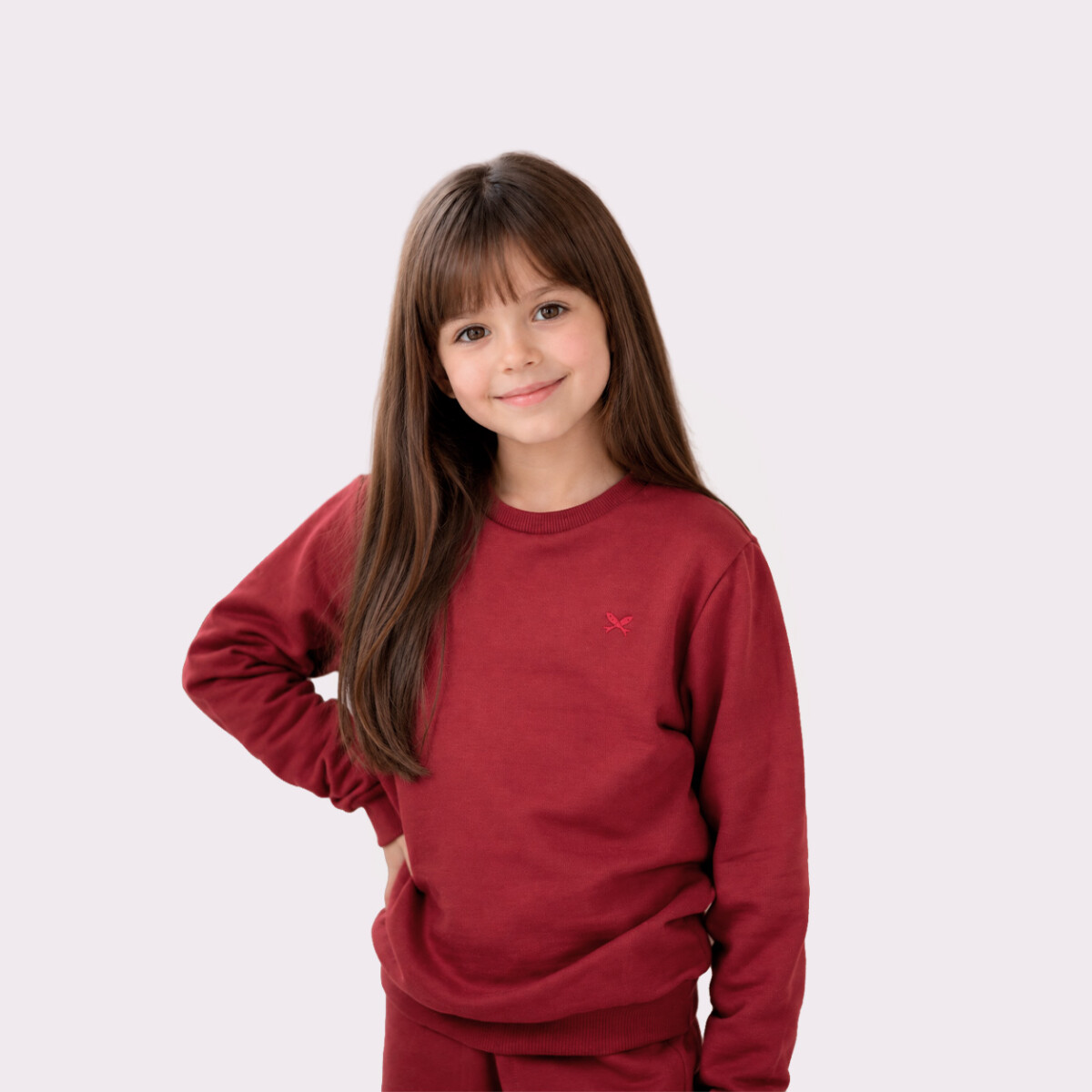 BUZO BÁSICO UNISSEX INFANTIL - ROJO 