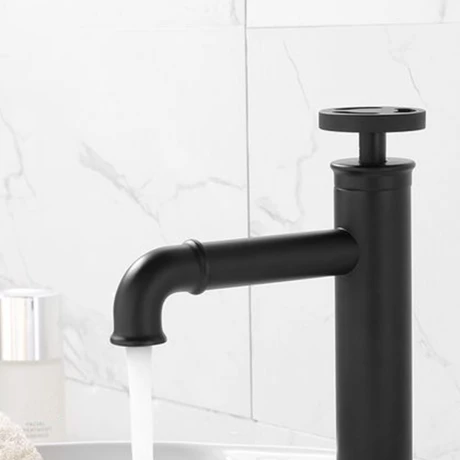Lavatorio Monocomando Alto Industrial Negro Mate 000