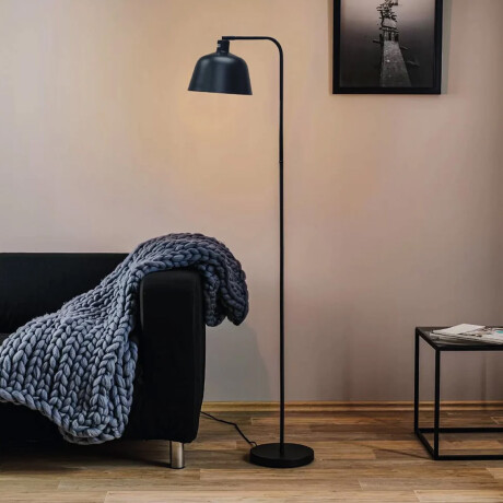 Lámpara De Pie Estilo Industrial Metal Moderna Minimalista Marrón Oscuro