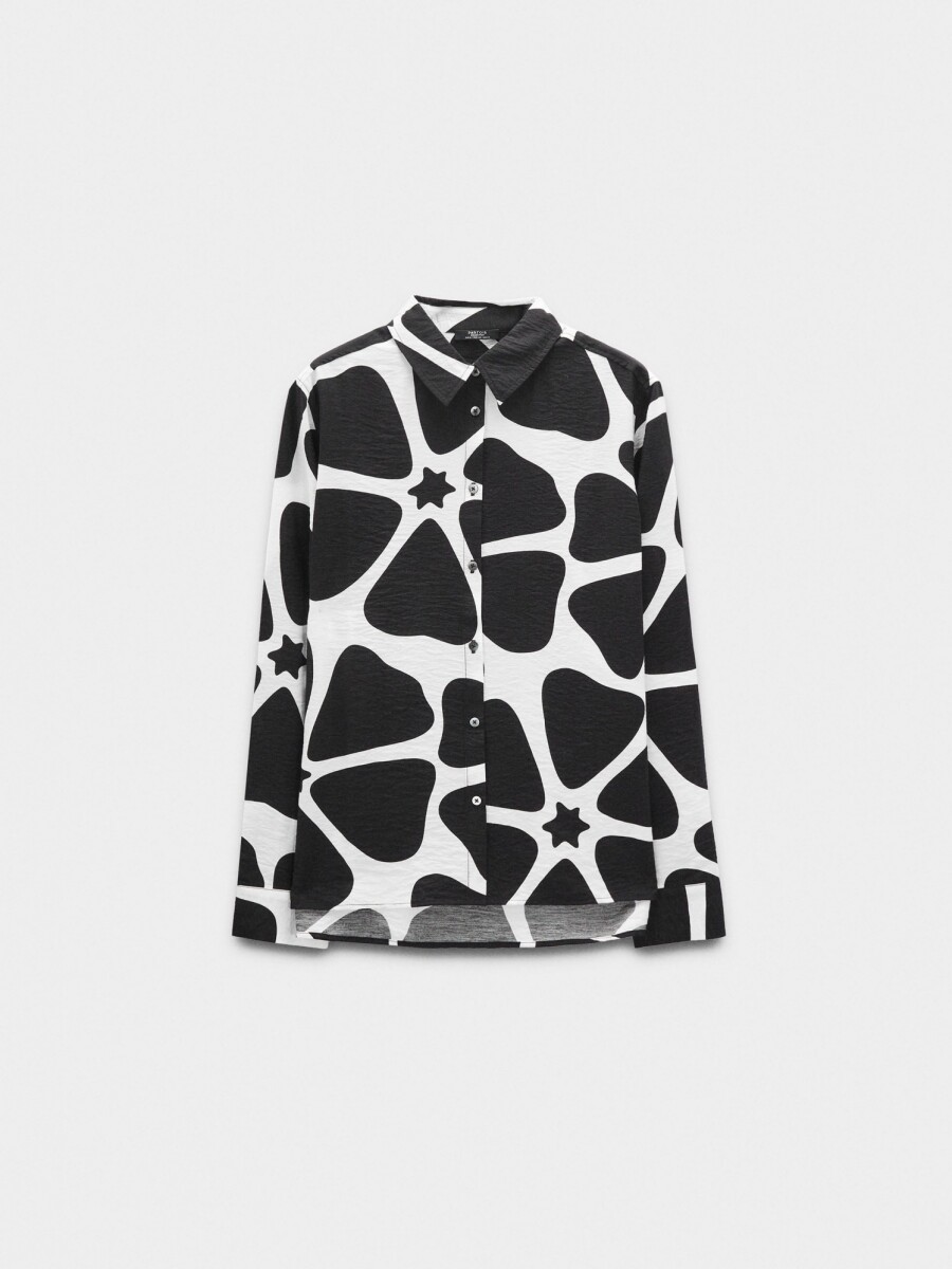 Camisa Estampada Efecto Arrugado multicolor
