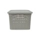 Caja simil ratán 4 lts CAPPUCCINO