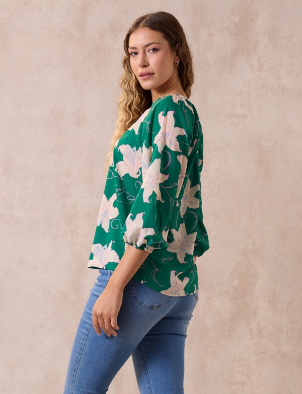 Blusa Gasa VERDE/MULTI
