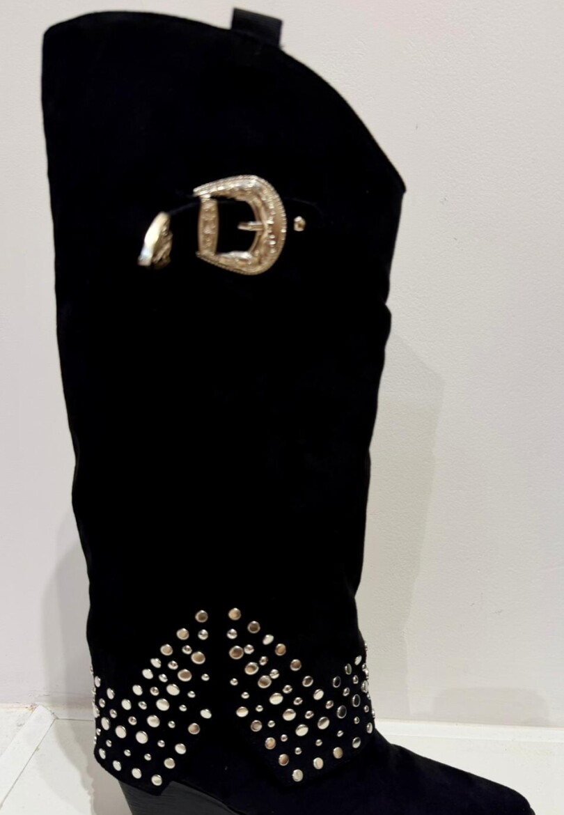 BOTA ALTA TACHA Negro