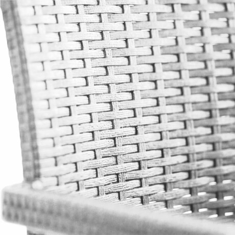 Silla Jardín Rattan Exterior Balcón Apilable UV 150k Blanco