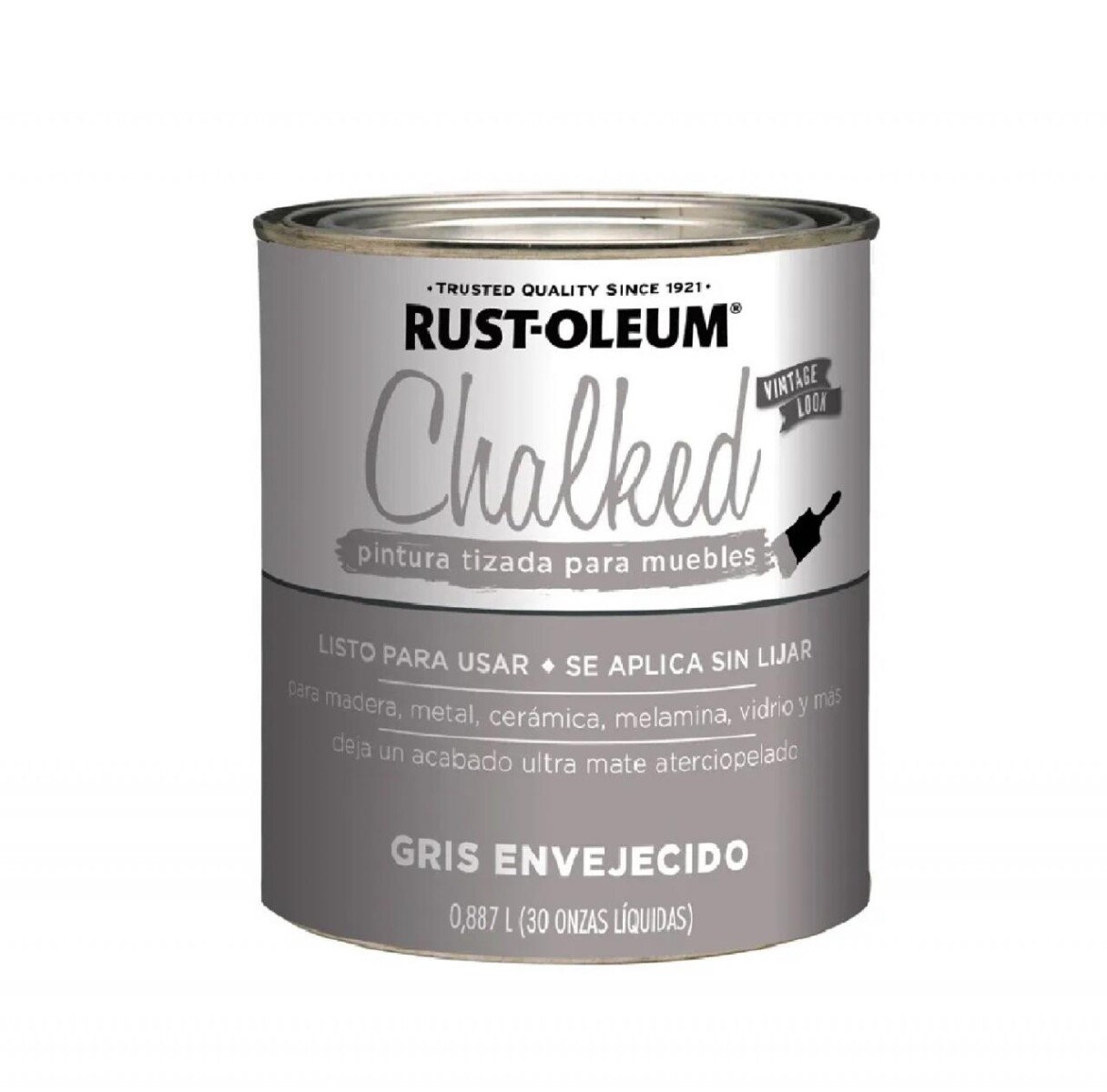 Esmalte Tizado Chalked 0.9L Rust-Oleum - Gris Envejecido 