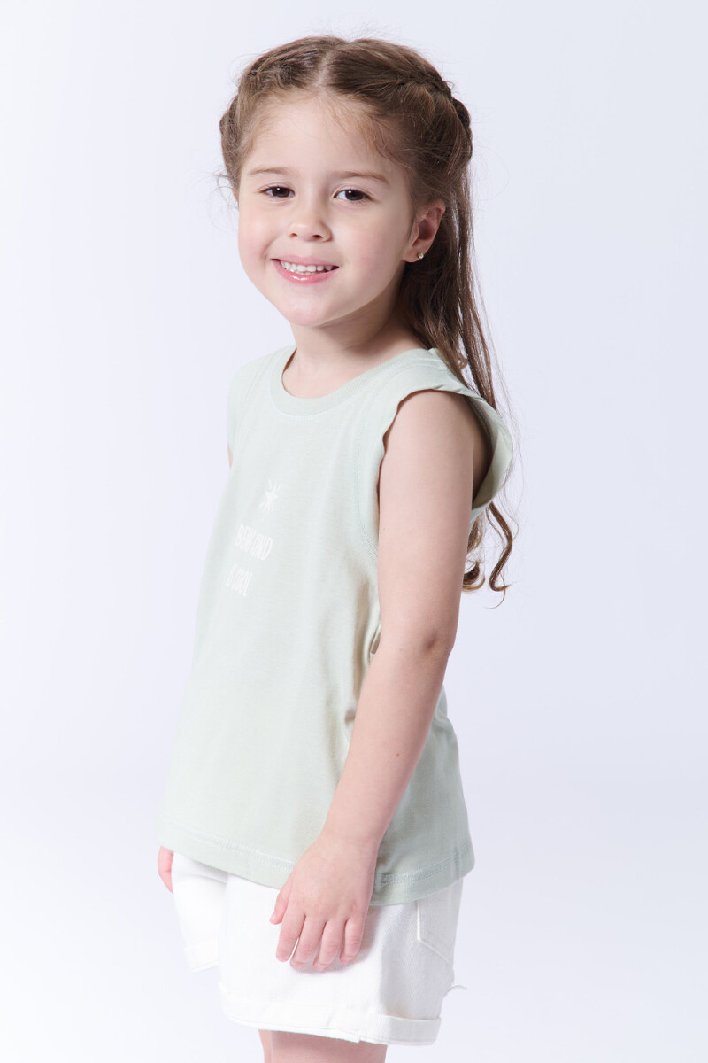 Musculosa básica Cool Verde Pastel
