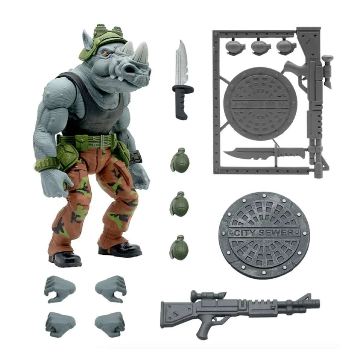 Rocksteady - Rocoso TMNT Tortugas Ninja - Super 7 Ultimates 