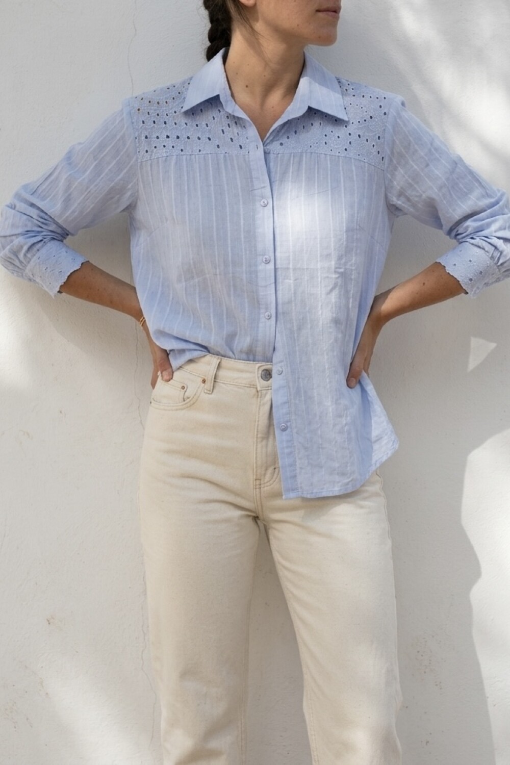 Camisa Belmont Celeste