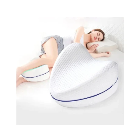 ALMOHADA PARA PIERNAS CON ESPUMA DE MEMORIA VISCOELASTICA BLANCO