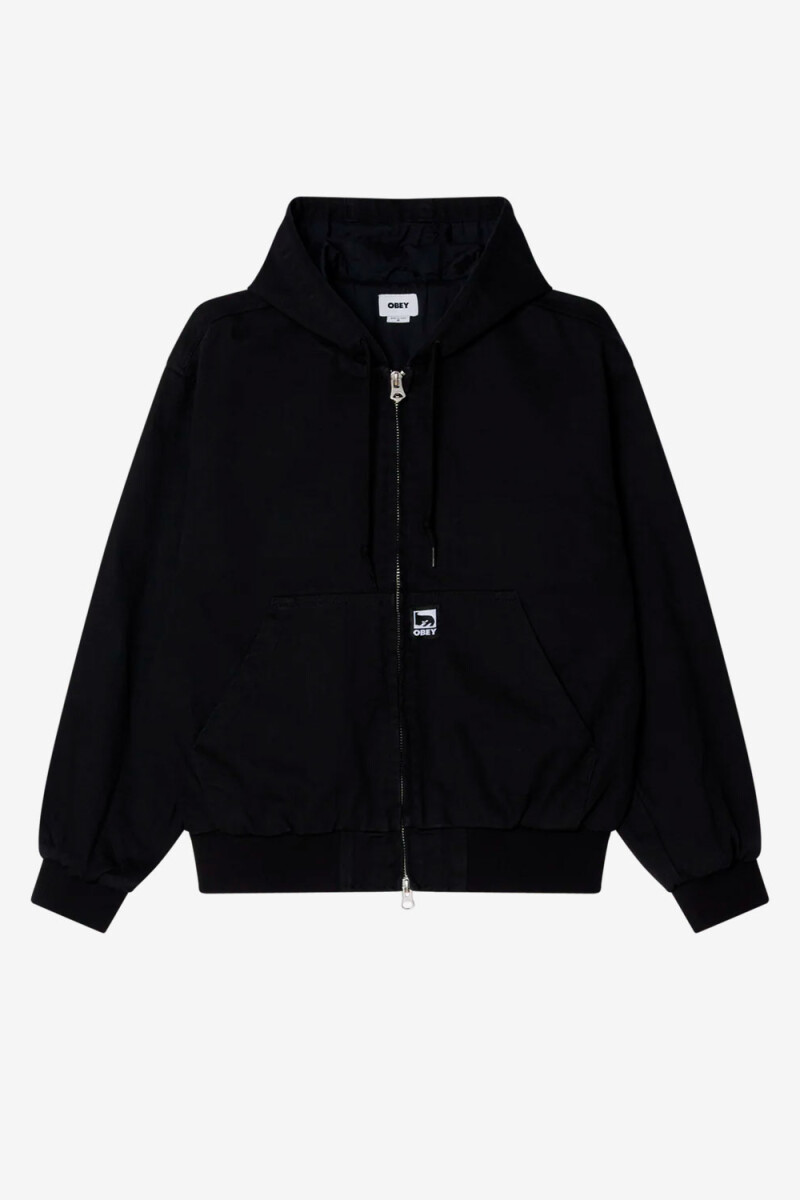 OBEY GLEN ZIP UP JACKET Negro
