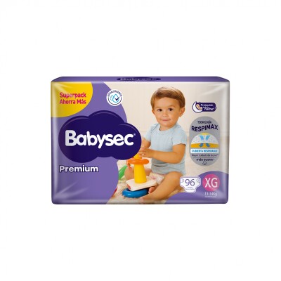 Pañales Babysec Premium Talle Xg 96 Uds. Pañales Babysec Premium Talle Xg 96 Uds.
