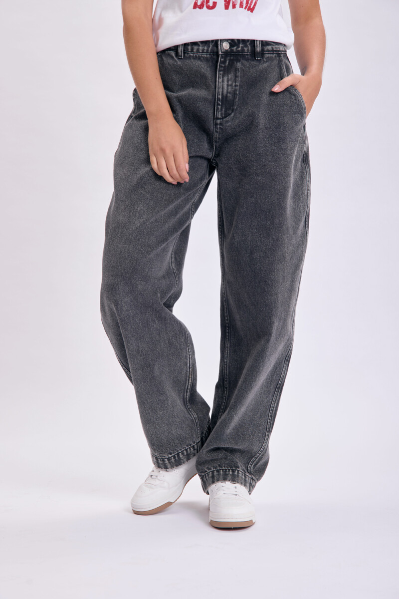 Pantalón jean carrot Negro