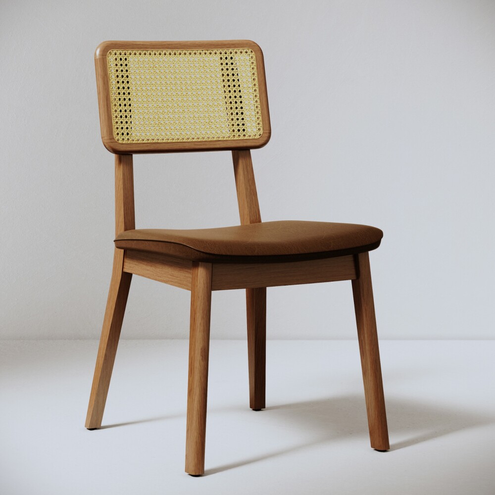 Silla de Comedor Classic - Línea Manhattan Tela Bouclé/Cuero sintético