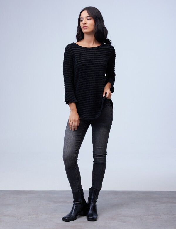Blusa Manga Acampanada NEGRO