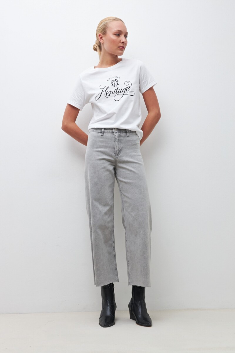 Jean culotte Paulina gris claro