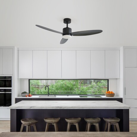 Ventilador de Techo Practic Life FS50233 con Luz LED y Control Remoto Negro