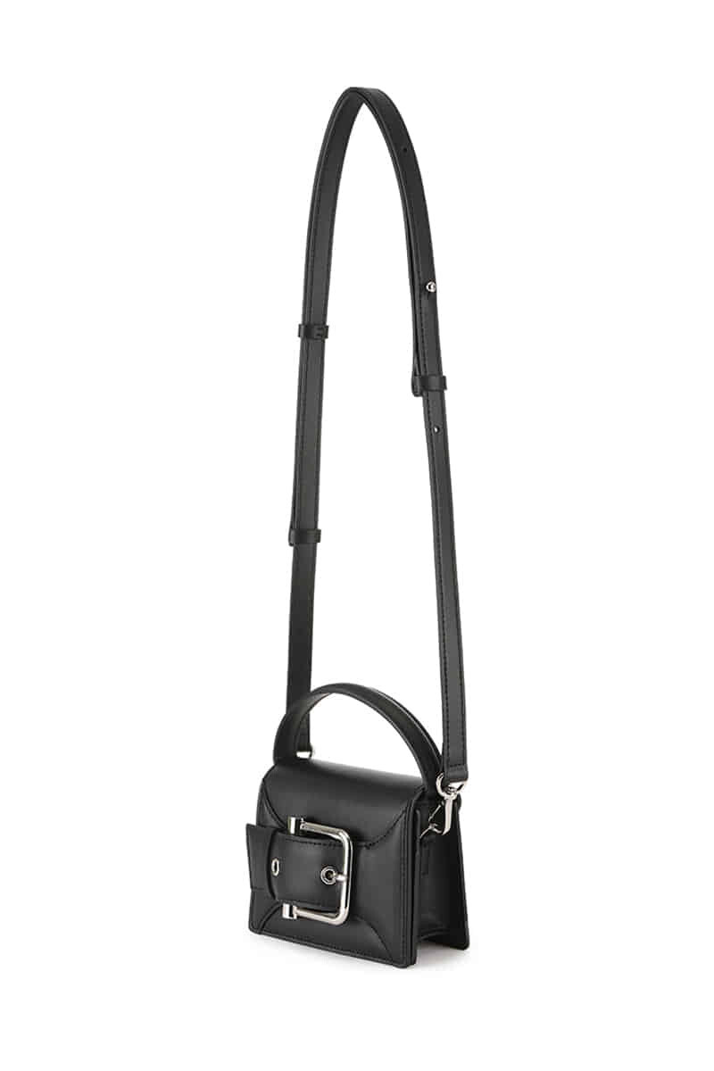 MINI CARTERA DE CUERO Negro