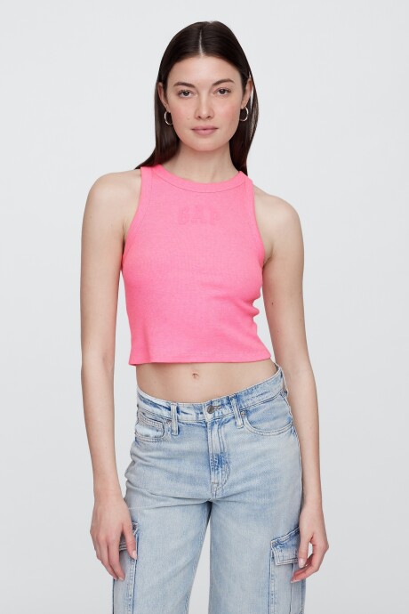Musculosa Logo Gap Mujer Neon Pink Rose