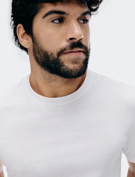 CAMISETA BÁSICA MANGA CORTA BLANCO