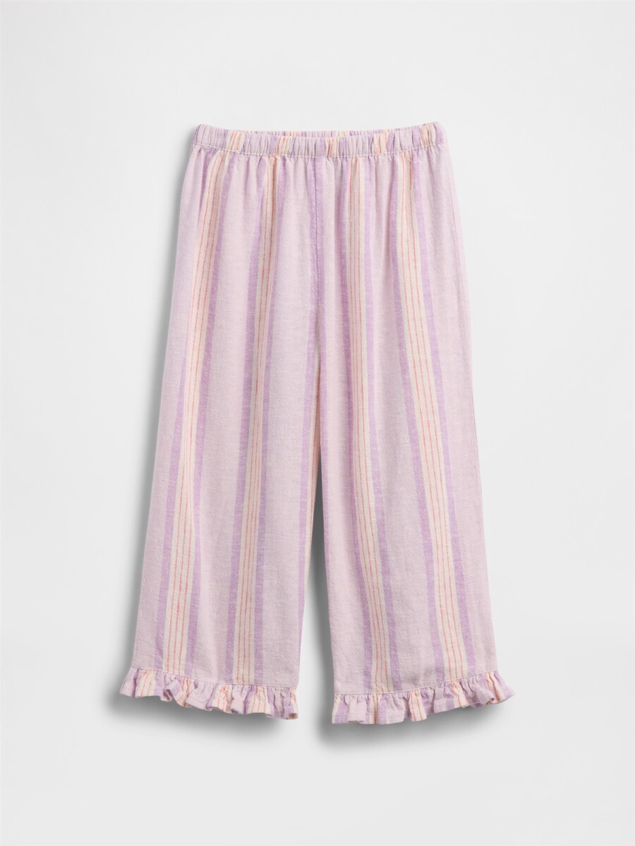 Pantalón De Lino Mujer - Pale Lilac 