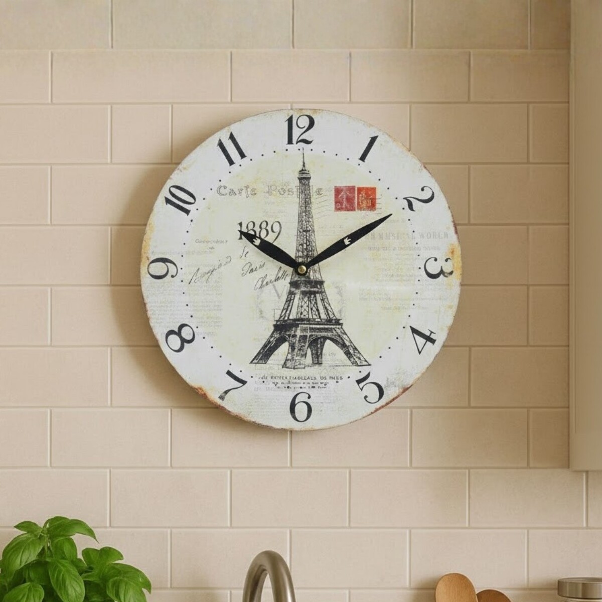Reloj de pared mdf D28,8x3,5 cm - EIFFEL 