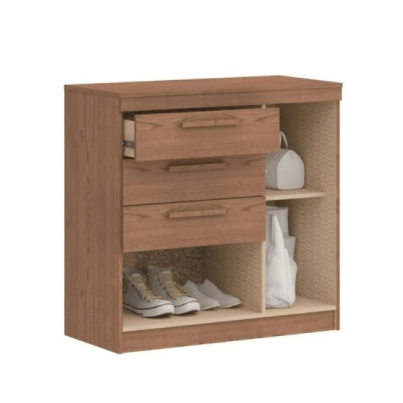 Cómoda Lille 3 Cajones 1 Puerta con Zapatero Macadamia | 93,8 x 92,5 cm Cómoda Lille 3 Cajones 1 Puerta con Zapatero Macadamia | 93,8 x 92,5 cm