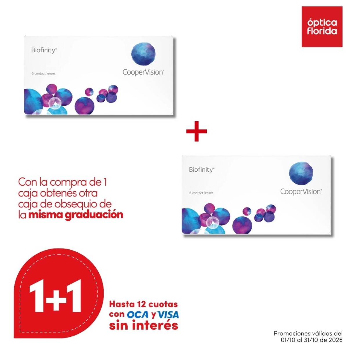 Biofinity esférico - PROMO 1+1 