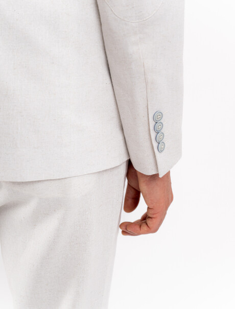 Saco lino liso beige