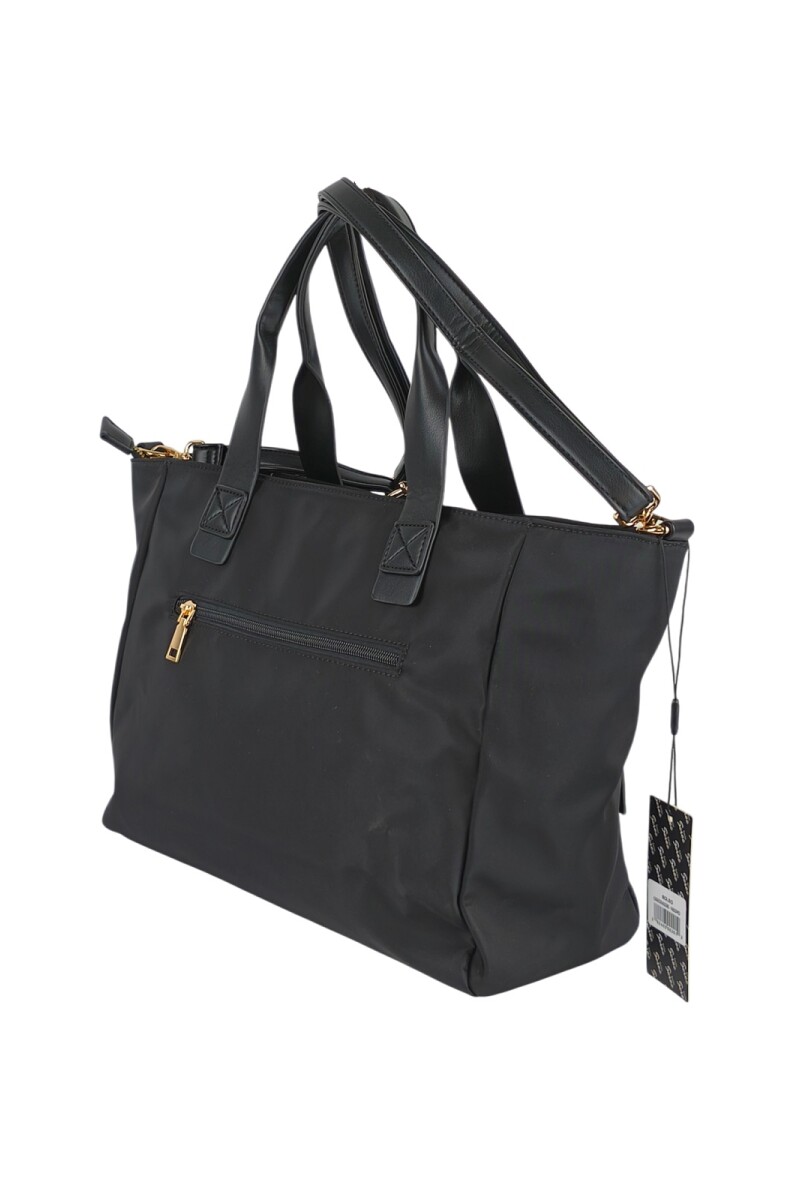 Cartera con bolsillo grande al frente Negro