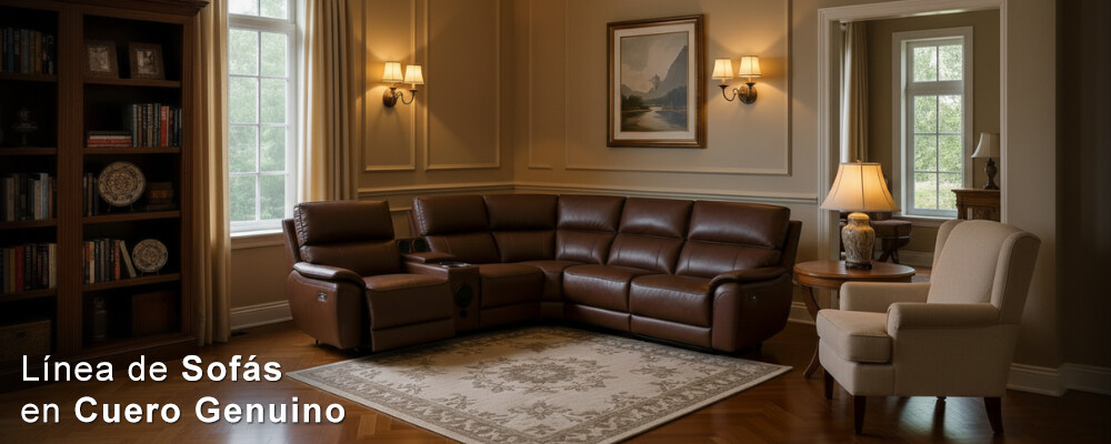 Sofás en cuero genuino
