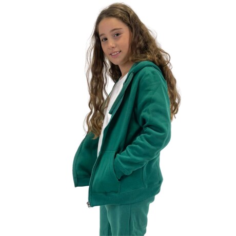 Campera Deportiva Niños en Felpa Verde inglés