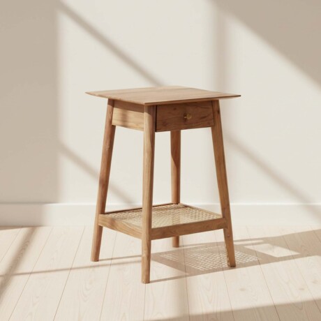 MESA LATERAL MADERA NATURAL-BEIGE LIGHTHOUSE NATURAL