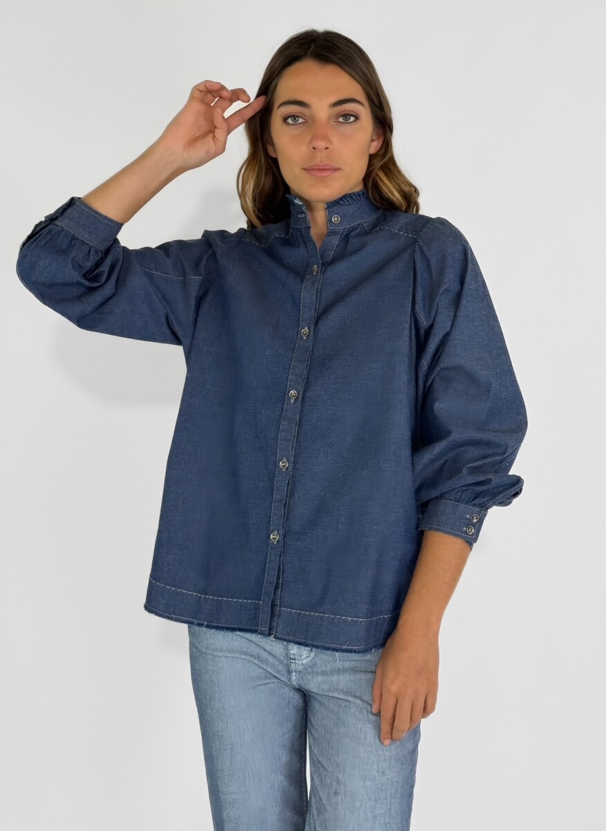 CAMISA JEAN DONNA - AZUL 