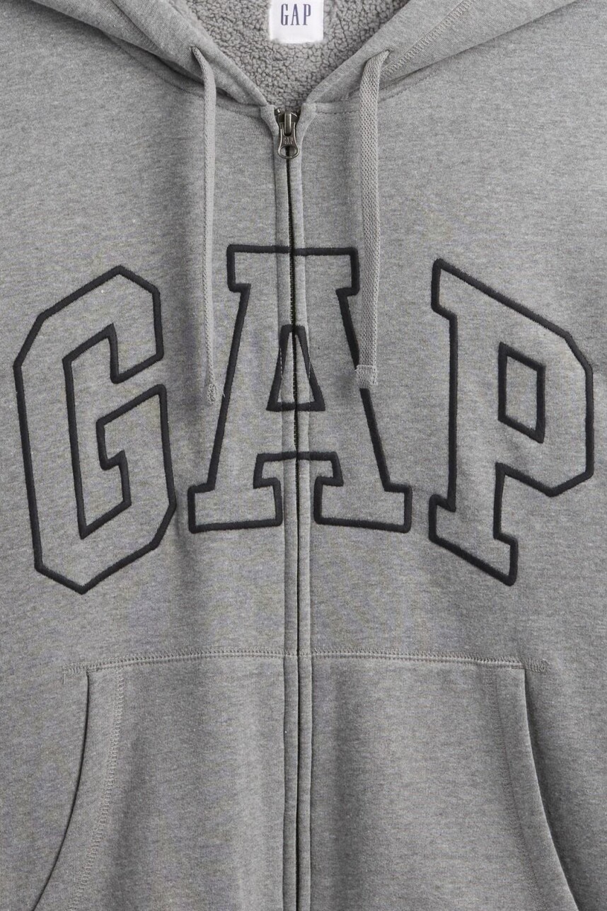 Canguro Con Corderito Logo Gap Hombre Heather Grey