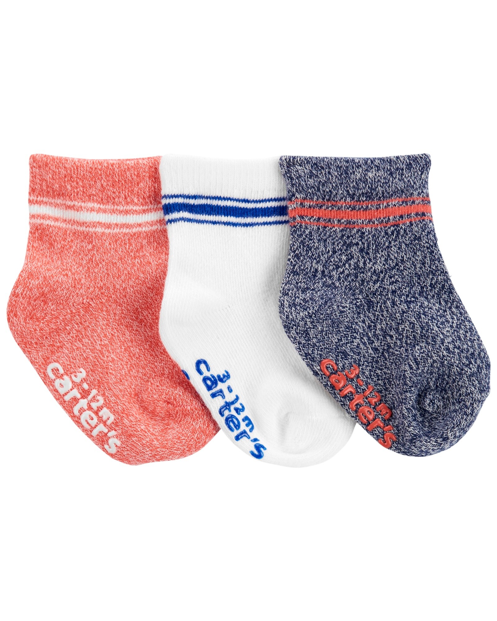 Pack tres pares de medias de algodón antideslizantes 0