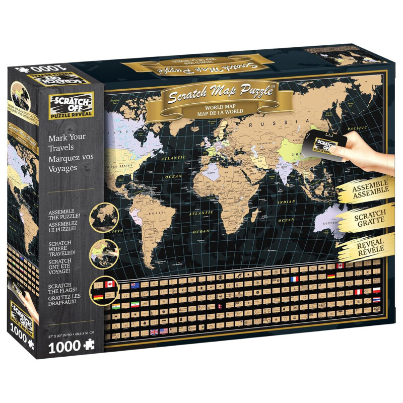 Puzzle para raspar Mapa del Mundo Puzzle para raspar Mapa del Mundo
