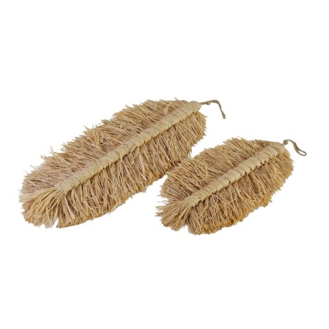 SET DECO HOJAS COLG BEIGE 2PZAS Unica