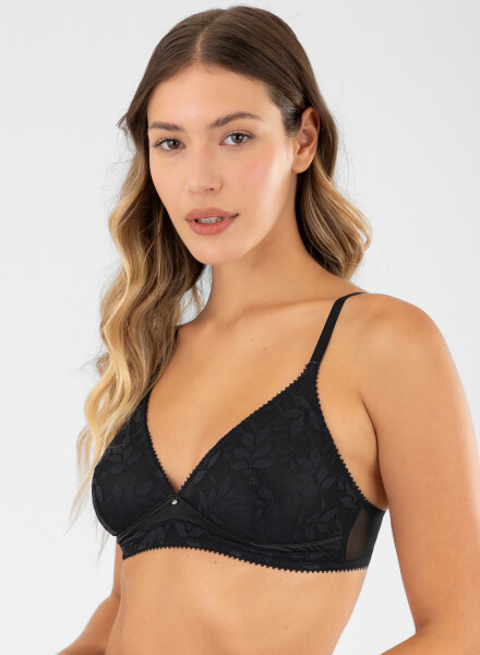 Soutien triangulo lavanda Negro