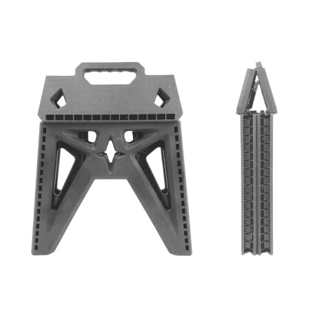 Banqueta Plegable Plástica Reforzada Compacto Gris