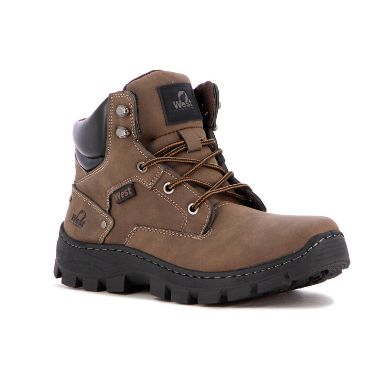 West Bota Casual Acordonada Hombre-marron Marron
