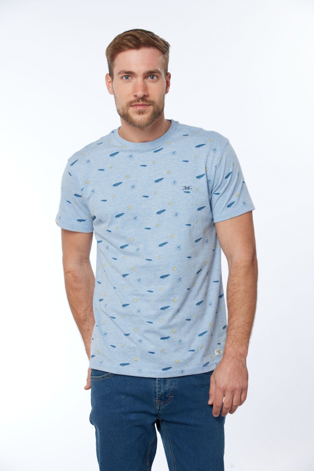 REMERA ESTAMPADA Azul