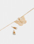 Bijouterie Set Con Mariposas Set De Aros Y Cadena Con Mariposa - Dorado