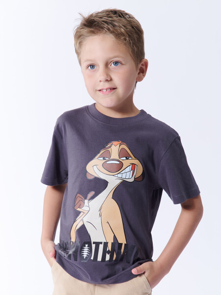 Remera Algodón Timon Gris