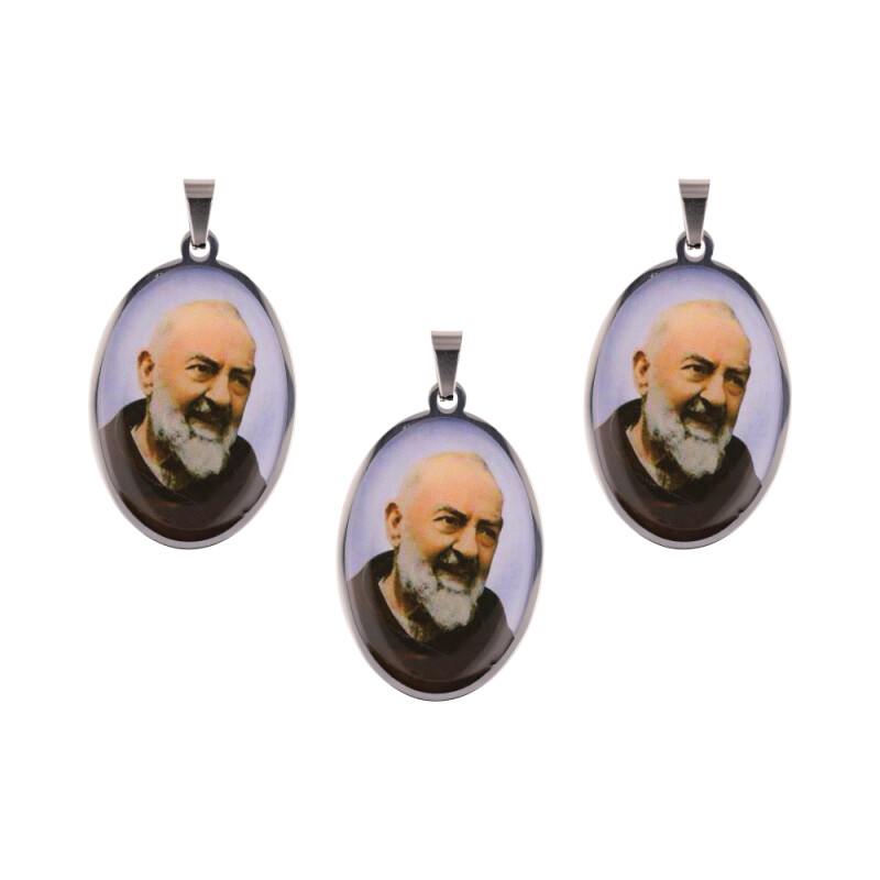 MEDALLAS DE SANTOS 5CM X3 UNIDADES Gp117/padre Pio