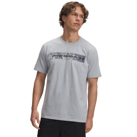 UA CAMO CHEST STRIPE SS-WHT GRY-011