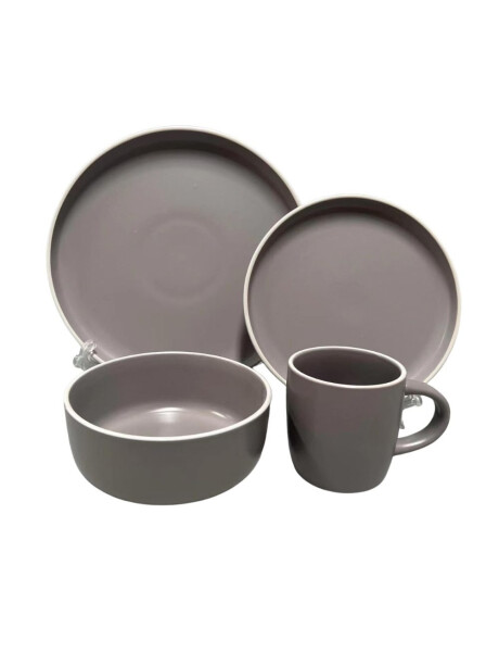 JUEGO VAJILLA 16PCS 27/20/15/350ML ALA RECT GRIS JUEGO VAJILLA 16PCS 27/20/15/350ML ALA RECT GRIS