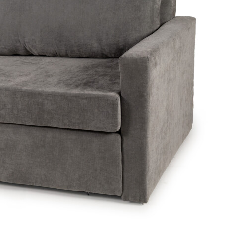 Sofá Cama Mónaco II - Tela Microfibra Berlin 06 (Grafito)