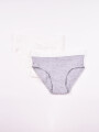 PANTY TEEN PACK X 2 GRIS MELANGE M