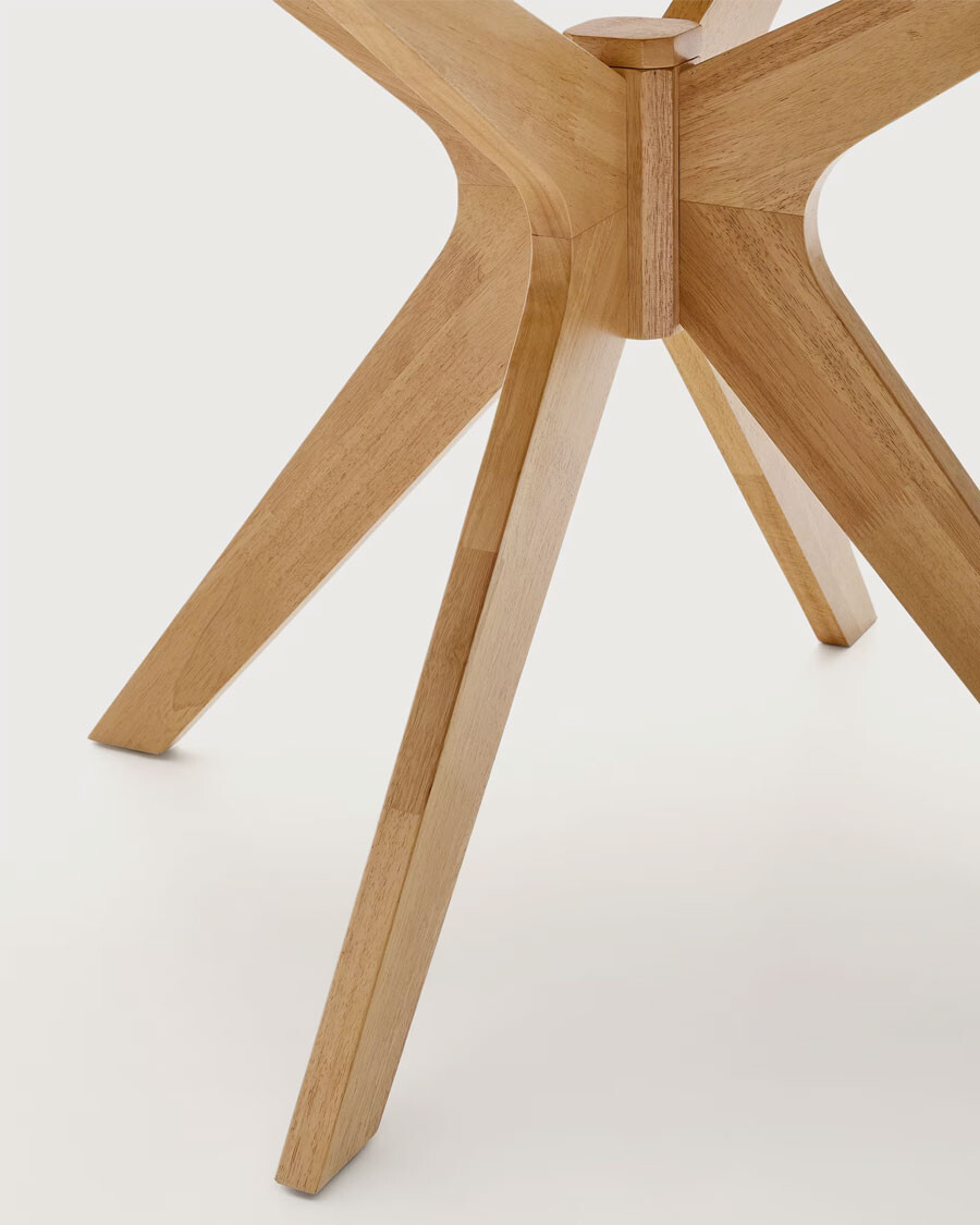 Mesa redonda Naanim de chapa de roble Ø 100 cm