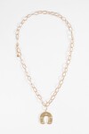 Collar cadena doble herradura dorado